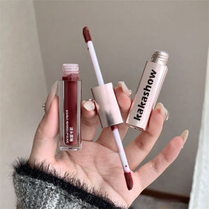 Kakashow Double-Ended Matte Lip Glaze Long-Lasting Easy to Color Smooth Natural Looking White Enhancing Lipstick for Any Skin Type