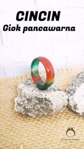Cincin Pria Batu Pancawarna Asli Natural: Pembayaran di Tempat