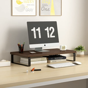 30cm Wooden Desktop Monitor Stand Laptop Computer Riser Desktop Storage Rack Display Stand