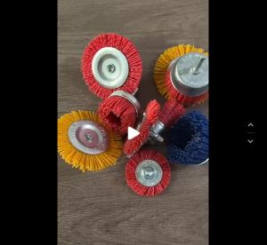 Nylon Abrasive Brush Grit 80/120/240 Flat Abrasive Wheel Brush 1/4" Shank for Drill Rotary Tool Remove Rust/Corrosion/Paint