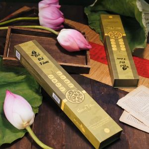 Hương nhang trầm Bồ Đề Tâm 50 nén dài 39cm cháy 90 phút hương trầm cổ truyền  cao cấp đặc biệt tự nhiên không hóa chất hộp giấy cứng