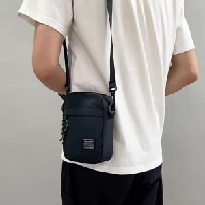 1Pcs 14×5×19cm Men Womens Canvas Crossbody Bag Lightweight Mini Shoulder Phone Pouch for Outdoor Hiking Travel Sports Square Bag