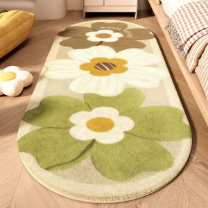 Bedside Floral Pattern Soft Feel Carpet