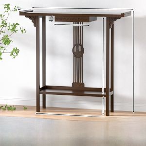 New Chinese Style Ultra-Narrow Wall-Mounted Modern Simple Entrance Table Bamboo Material Multifunctional Entrance Desk