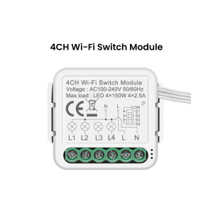 GIRIER Tuya WiFi Switch Module Smart DIY Light Breaker 100-240V Supports 2-way Control APP Remote Control Works Alexa Hey Google