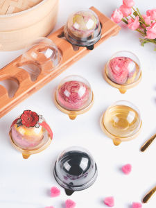 Sealed Single Egg Yolk Pastry Box 5080g Transparent Vacuum Formed round Mooncake Tray Bakery Kitchen Cooking Supply Packaging Box