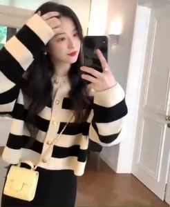 Cardigan Wanita Rajut Crop Premium Korean Style Lengan Panjang Kardigan Retro Terbaru Outer Knit
