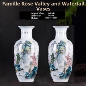 New Chinese Style Ceramic Vase Pair Decorative Collectible