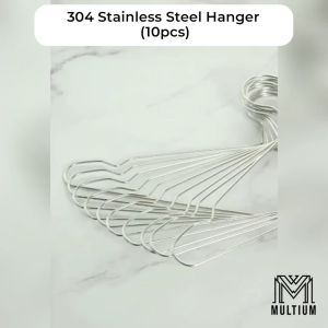 304 Stainless Steel Hanger 10pcs–Heavy DutyAnti-slipWindproof and Rust-Proof Hanger for Drying Socks Garments Towels Underwear Bras Shoelace Scarf Panties Gloves Handkerchiefs Baby Clothes