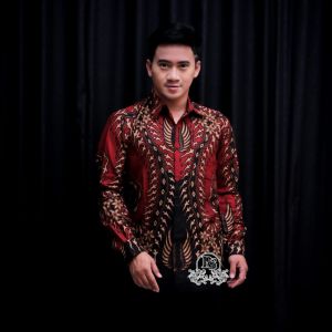 eunoiabatik - Kemeja Batik Katun Pria Lengan Panjang Motif Bernekel