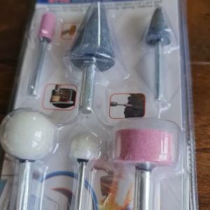 ชุดดอกปัด ขัด เจียร 6ตัว/ชุด ตราแรด  ดอกขัดหัวทราย ดอกขัดลบเหลี่ยม ลบมุม หัวปัด หัวเจียร