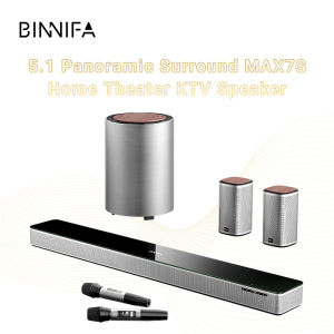 BINNIFA Dolby DTS dual decoder power 450W Bluetooth soundbar max7s simulation 5.1 Panoramic Echo Wall wireless heavy bass 3D surround DSP digital audio home theater KTV speakers