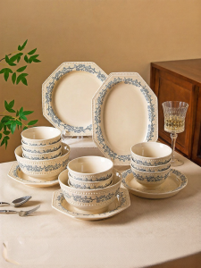 MODERN SWEETHOME | Underglaze Colored French Style Tableware Set