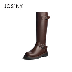 Josiny | Retro Brown Not-over-the-Knee Womens Knight Boots Autumn/Winter