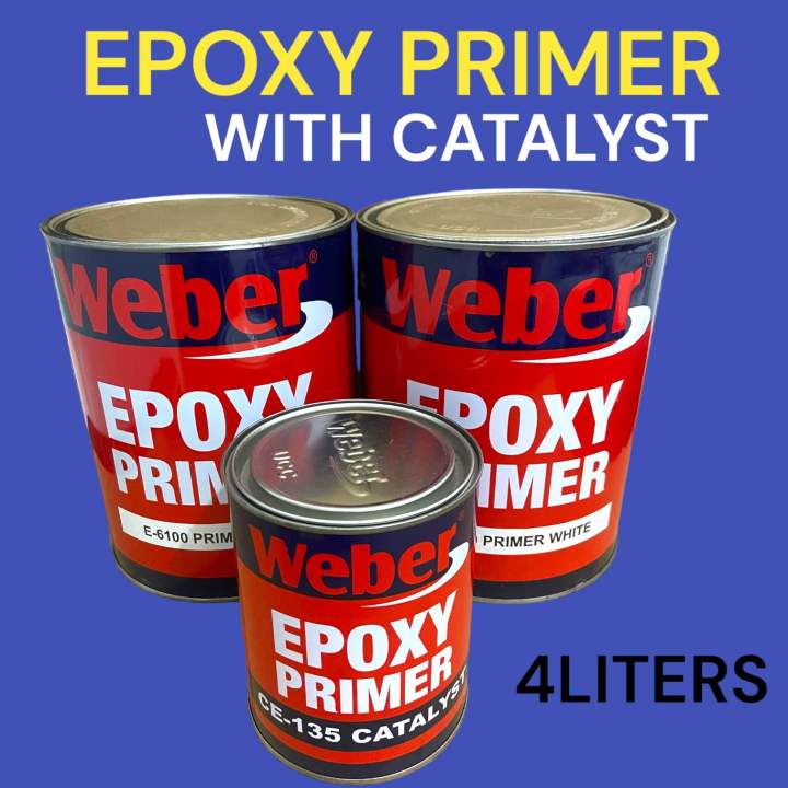 WEBER EPOXY PRIMER with CATALYST (WHITE/BLACK)4Liters Lazada PH