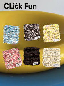 Original Clickfun Colorful Wax Rope Handwoven Square Coaster Heat Resistant Home Desktop Decor Nordic Style Dining Table Mat