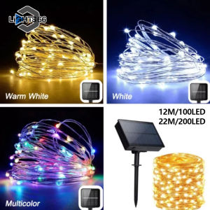 Solar Copper Wire Lights: 200 LED Christmas Decor for Room, Party & Garden