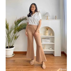 Celana Cutbray Wanita Highwaist - Desain Elegan dengan Bahan Scuba Premium