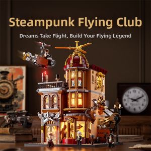 Funwhole | Steampunk World Flying Club Building Blocks Model