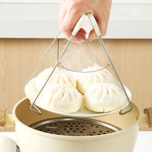 Homenhome khay chống trượt và chống ủi bằng silicon gia dụng có thể treo dụng cụ nhà bếp để nâng các món hấp và các món ăn