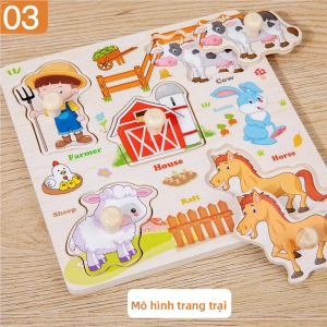Montessori Đồ Chơi Xếp Hình Bằng Gỗ Cho Trẻ Em 3-12 Tuổi Tay Ghép Hình Cuộc Sống Nhận Thức Cá Đồ Chơi Giáo Dục Tương Tác Cha Mẹ-Con