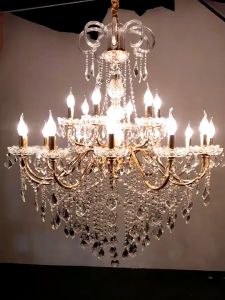Living Room Chandelier Golden Wrought Iron Crystal Pendant Lamps For Ceiling Bedroom Living Room Hall Suspension Luminaire