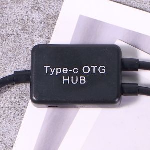 Type C OTG USB 3.1 Male to Dual 2.0 Female OTG Charge 2 Port HUB Cable Y Splitter