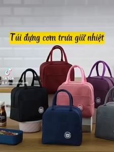 Túi Đựng Hộp Cơm Giữ Nhiệt Văn Phòng 2 Lớp Cao Cấp Túi Đựng Cơm Trưa Văn Phòng Có Quai Cầm Không Thấm Nước Cách Nhiệt Dễ Vệ Sinh 23x21x13 cm Dieulinhshop