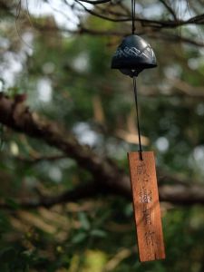 Rung Gió Bằng Sắt Phong Cách Cổ Điển Hình Núi Phú Sĩ Trung Quốc Tượng Vật Trang Trí Nhà Quà Tặng Sinh Nhật Phụ Kiện Trang Trí