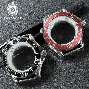 41mm For Seahorse Stainless Steel Watch Case Ceramic bezel Miyota8215 DG ST Automatic Movement 10mWaterproof Watch accessories