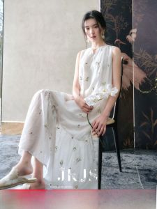 JK＆JS | Đầm Kiểu Trung Quốc Mới Thêu Như Lụa