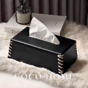 JIFANPAUL | Leather Roman Weave Paper Towel Box High-end Luxury