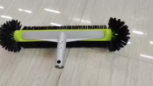 17.5" Aluminum Pool Cleaning Brush Head 7 Rows Nylon Bristles for Pool Wall Corner Step Washing