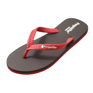 Pure Rubber Mens Flip Flops Water-Resistant Soft Bottom Sandals Beachwear Summer Trendy Shock Absorption Casual Slip-On Shoes