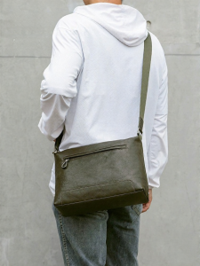 BOLIAO | Genuine Soft Oil Wax Leather Shoulder Bag