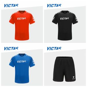 Victas รอบคอเหงื่อ Wicking ปิงปองการฝึกอบรมเสื้อกีฬาพัดลมเกียร์ปิงปองชุด เสื้อท่อนบน ออกกําลังกายฟิตเนสเครื่องแต่งกาย
