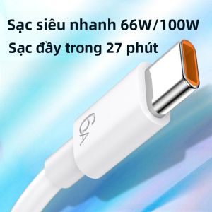 HENYOU | Cáp dữ liệu Huawei MateX6 66W sạc siêu nhanh 6A Cáp sạc gấp 2m cho điện thoại di động Huawei MateX6 Cáp truyền dữ liệu Type-C