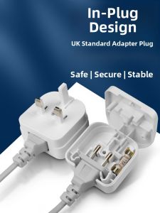 Ubill 13A British Standard Converter Plug Embedded National Standard Two-Toe to Three-Toe Hong Kong Version Converter Plug