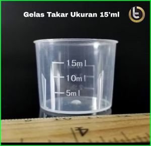 Gelas Takar Plastik (ukuran 15ml) Bahan PP Food Grade