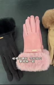 Women s Cold Resistant Windproof Fleece Gloves Velvet Cuff Touch Screen Compatible for Cycling Driving Autumn Winter