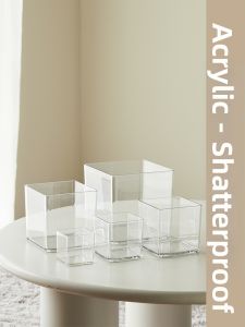 YIEN | Thick Clear Acrylic Square Flower Pot