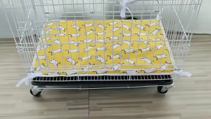 MeowMart Pet Double Mat Breathable Cotton Linen Cooling Mat Pet Platform Bed Pet Sleeping Pad Cat Cage Mat