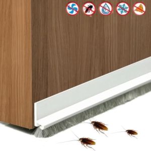 Door Bottoom Seal Strip Windproof Soundproof Door Sweep Draft Stopper Cuttable Foldable Weatherstrip Self Adhesive Acoustic Foam