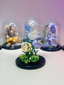 Mainan Bricks Bunga DIY Buket Pot Tanaman Kotak Tampilan Untuk Mainan Anak Perempuan