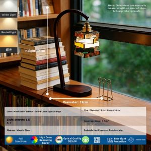LANGSHANGZHAOMING | Vintage Walnut Desk Lamp