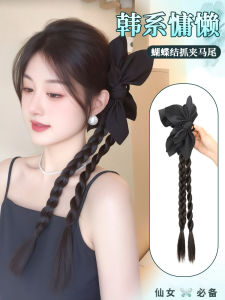 Kẹp Tóc Đuôi Ngựa Giả Màu Đen Cho Phụ Nữ Phụ Kiện Tóc Giả Kiểu Tóc Đuôi Ngựa Xoắn Kiểu Tóc Mùa Hè Phụ Kiện Tóc Một Mảnh