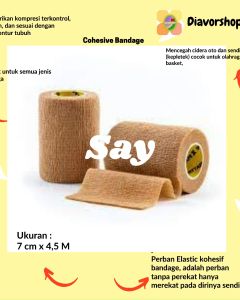 Cohesive Bandage (perban gulung tanpa plester)/tulang keseleo 5cm x 45 m 1roll