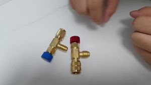 Liquid Safety Valve R410A R22 Air Conditioning Refrigerant 1/4 "Safety Adapter for SAE 1/4" Male Famale Safety Adapter