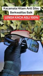 Kacamata Hitam Pria Gaya Fashion Anti Silau Lensa Kaca Berkwalitas Baik