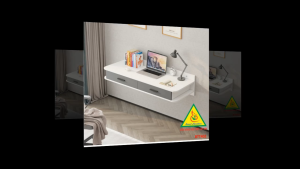 Bàn làm việc bàn trang điểm treo tường bằng gỗ BTT402 - Nội thất lắp ráp Adv Chấm Com